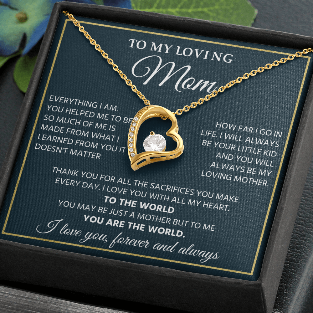 To My Mom - Thank You for Guiding Me Through All of This - Forever Love Necklace