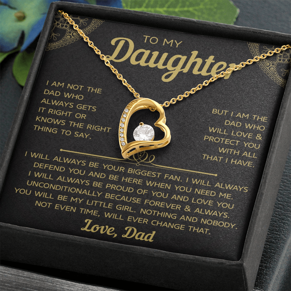 To My Daughter- Forever Love Necklace, Forever & Always Love Dad