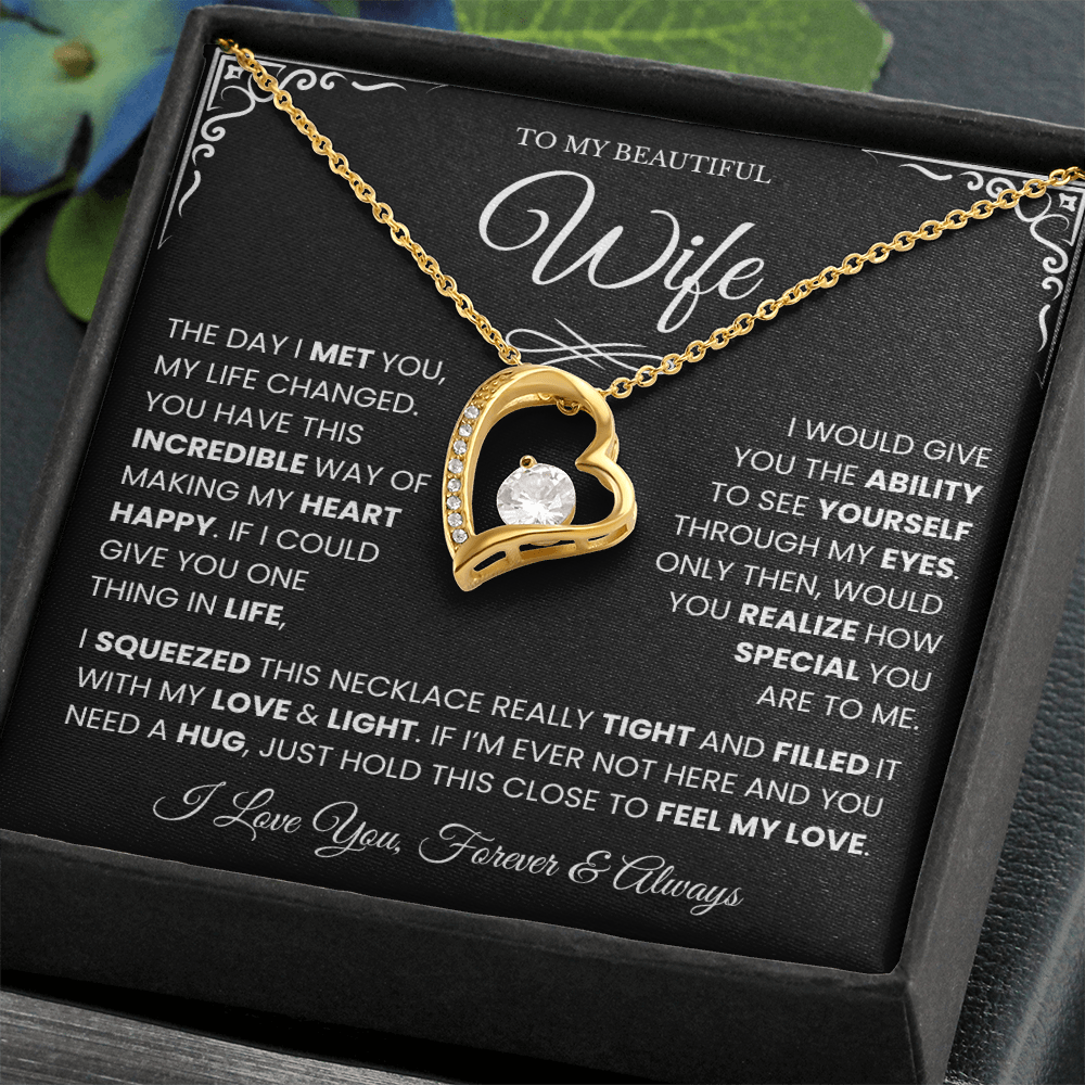 Valentine Gifts for Wife From Husband, I Love You Always and Forever Necklace