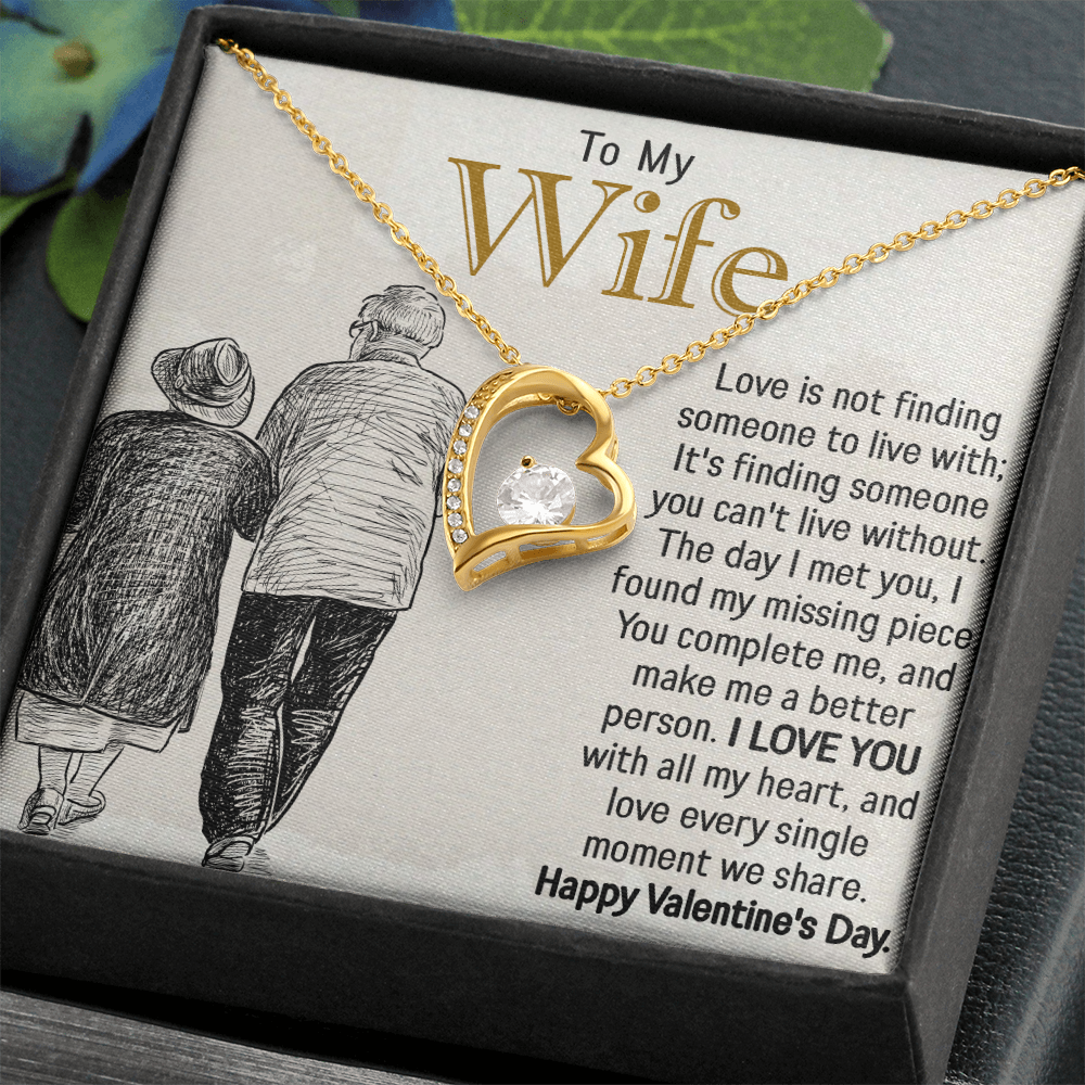 To My Wife – Forever Love Necklace, Romantic Valentine's Day Gift, Symbol of Love and Devotion