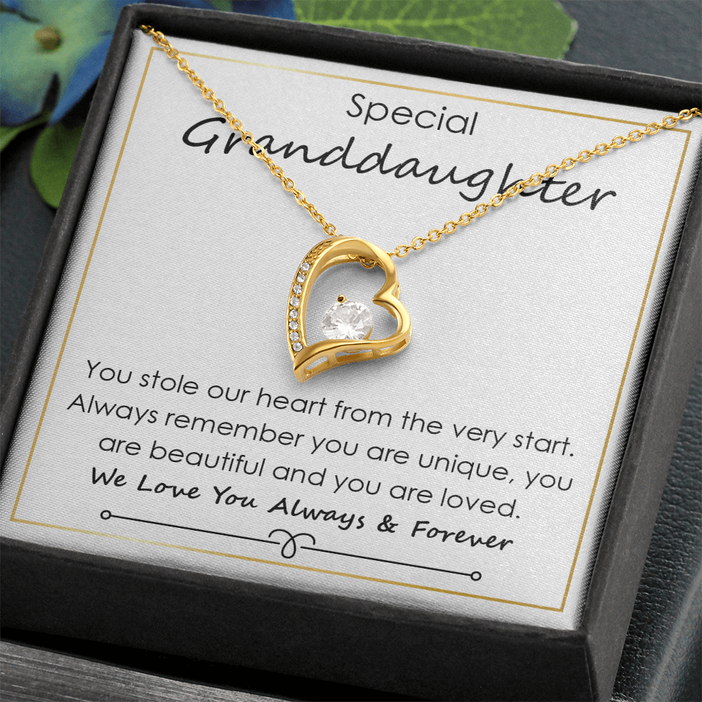 To My Beautiful Granddaughter Necklace From Grandma Grandmom