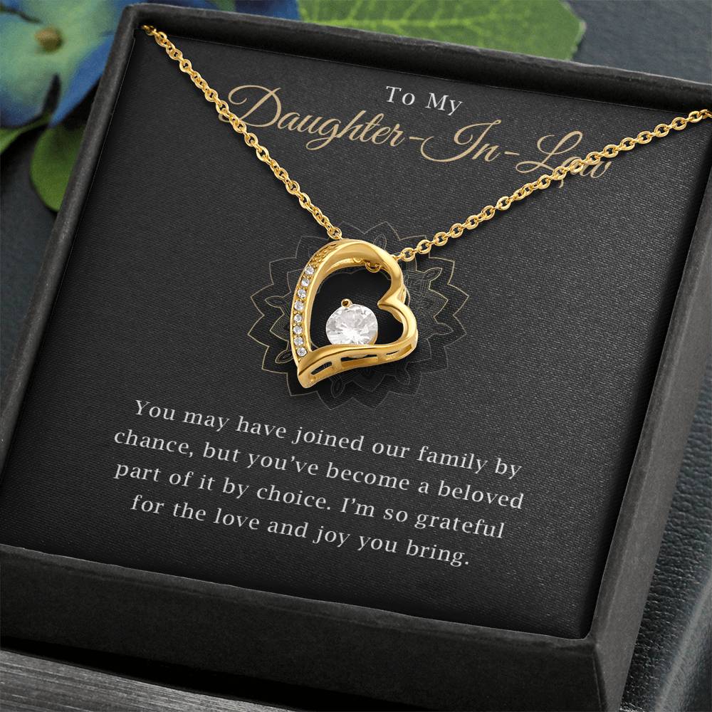 Daughter in Law Necklace Gift From Mother in Law To My Daughter in Law Honor Pendant Jewelry with Message Card and Gift Box