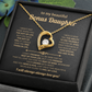 To My Bonus Daughter Necklace Gift From Bonus Mom Dad With Elegant Gift Box
