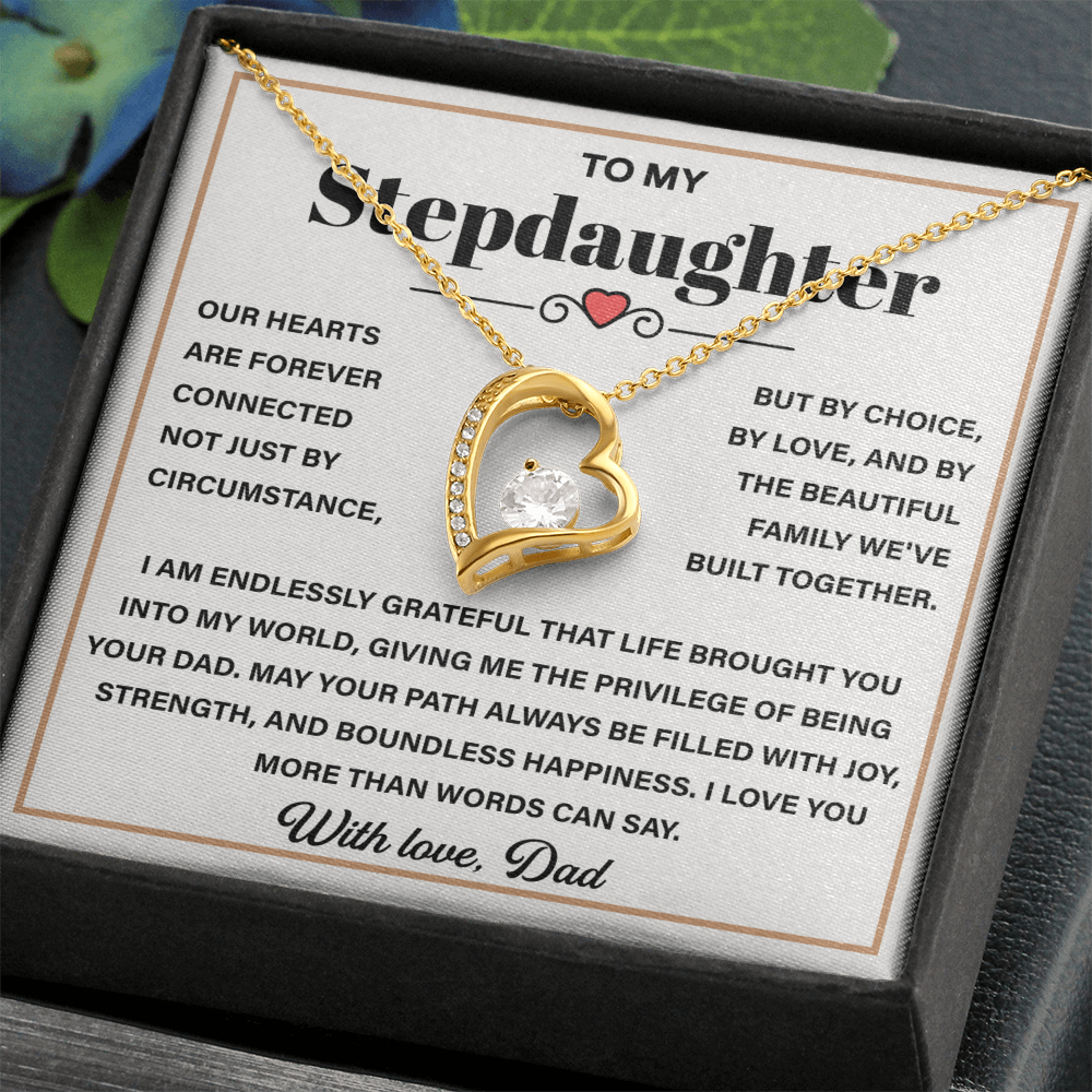 To My Stepdaughter - Forever Love Necklace, Daughter Gifts