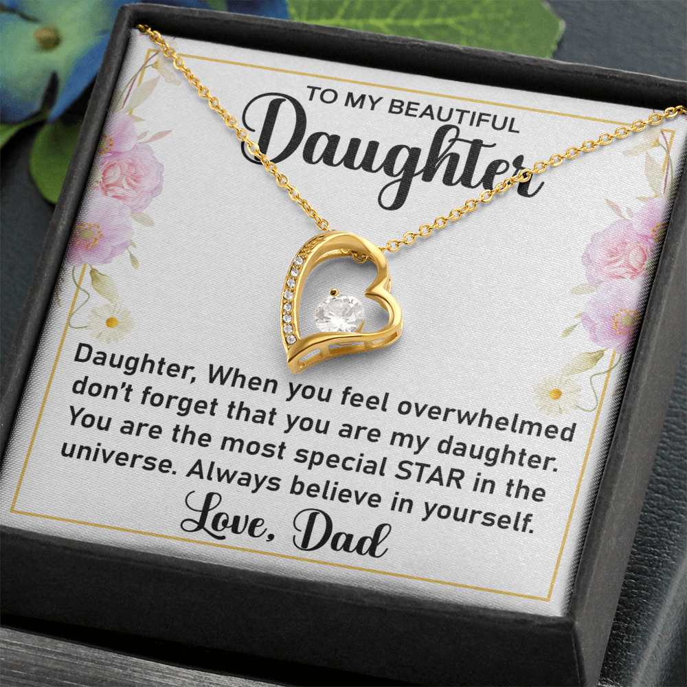 Forever Love Necklace – Timeless Jewelry for Daughter, A Heartfelt Gift from Mom