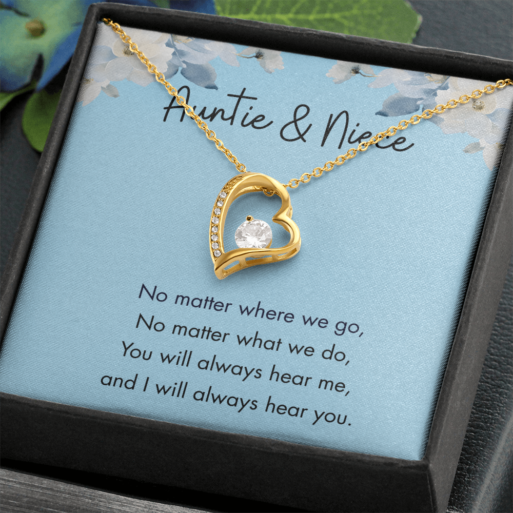 Aunt Niece Necklace - Gift for Aunt, Jewelry Present for Niece From Auntie