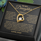 To My Beautiful Daughter | Never Forget That I Love You | Forever Love Necklace