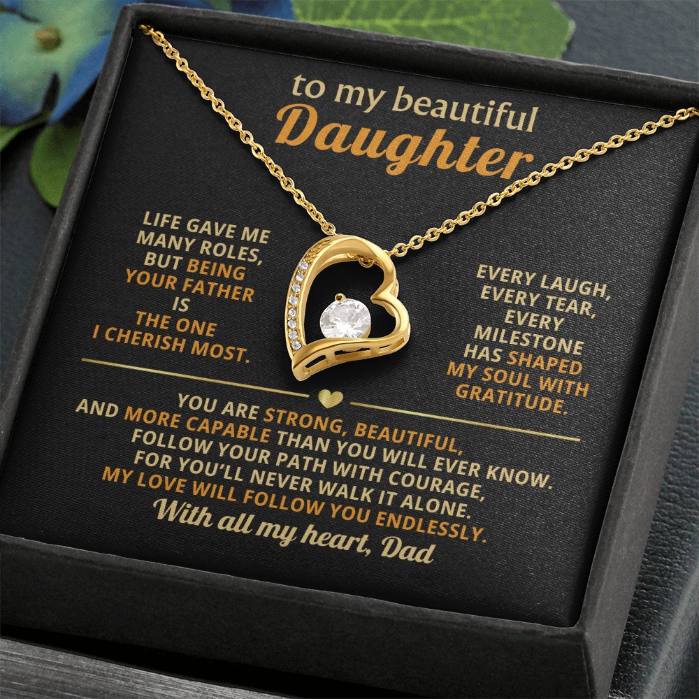 Daughter Necklace - Whenever You Feel Overwhelmed, Remember Whose Daughter You Are!