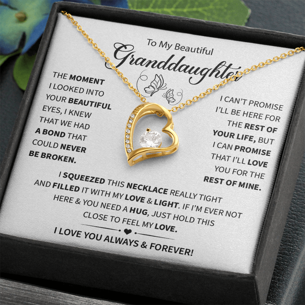 Forever Love Knot Necklace Gift For My Beautiful Granddaughter