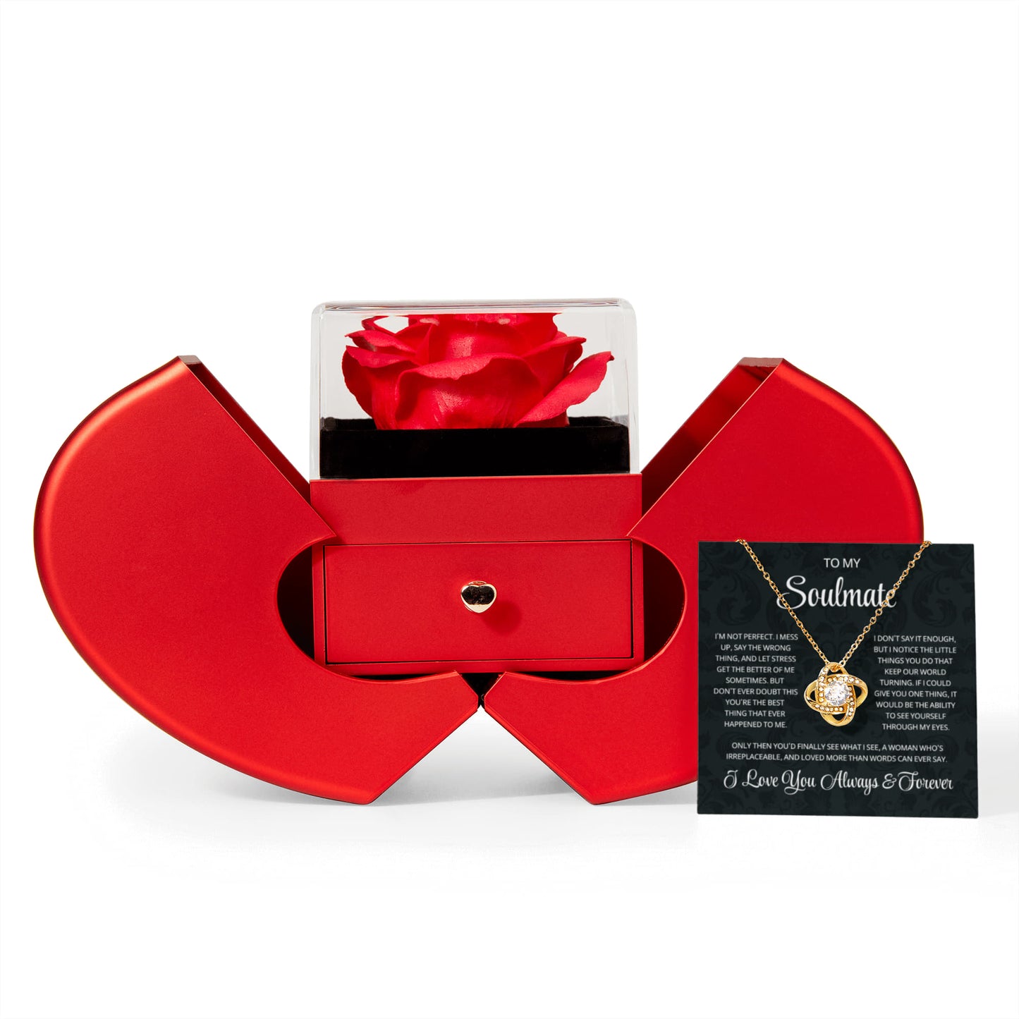 Love Knot Necklace for Wife From Husband, Soulmate Gifts