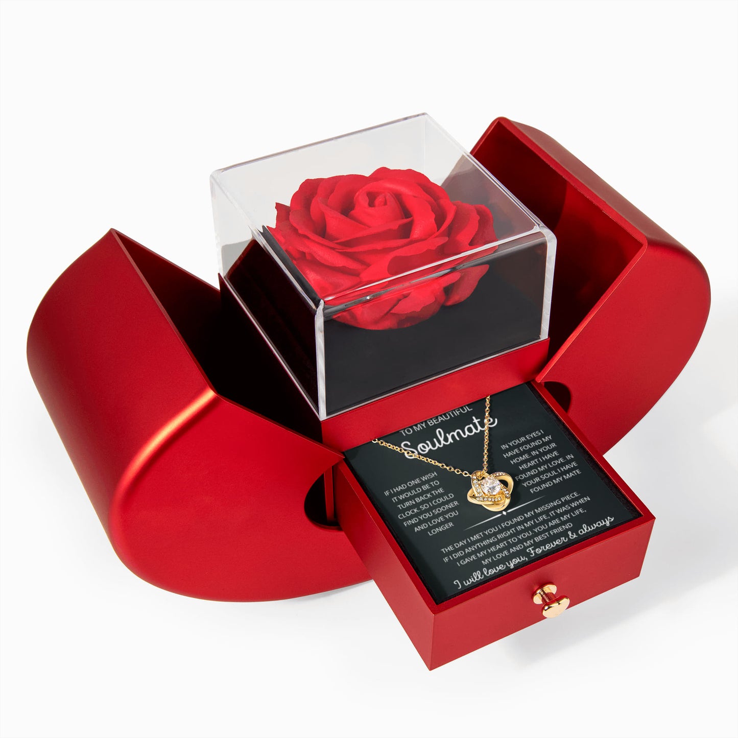 To My Beautiful Soulmate Necklace for Women - Love Knot Necklace