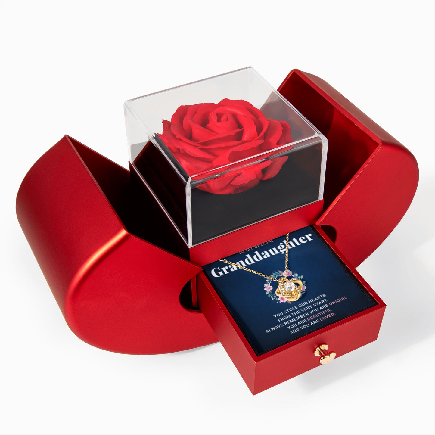 Necklace for Granddaughter From Grandma - Love Knot Necklace