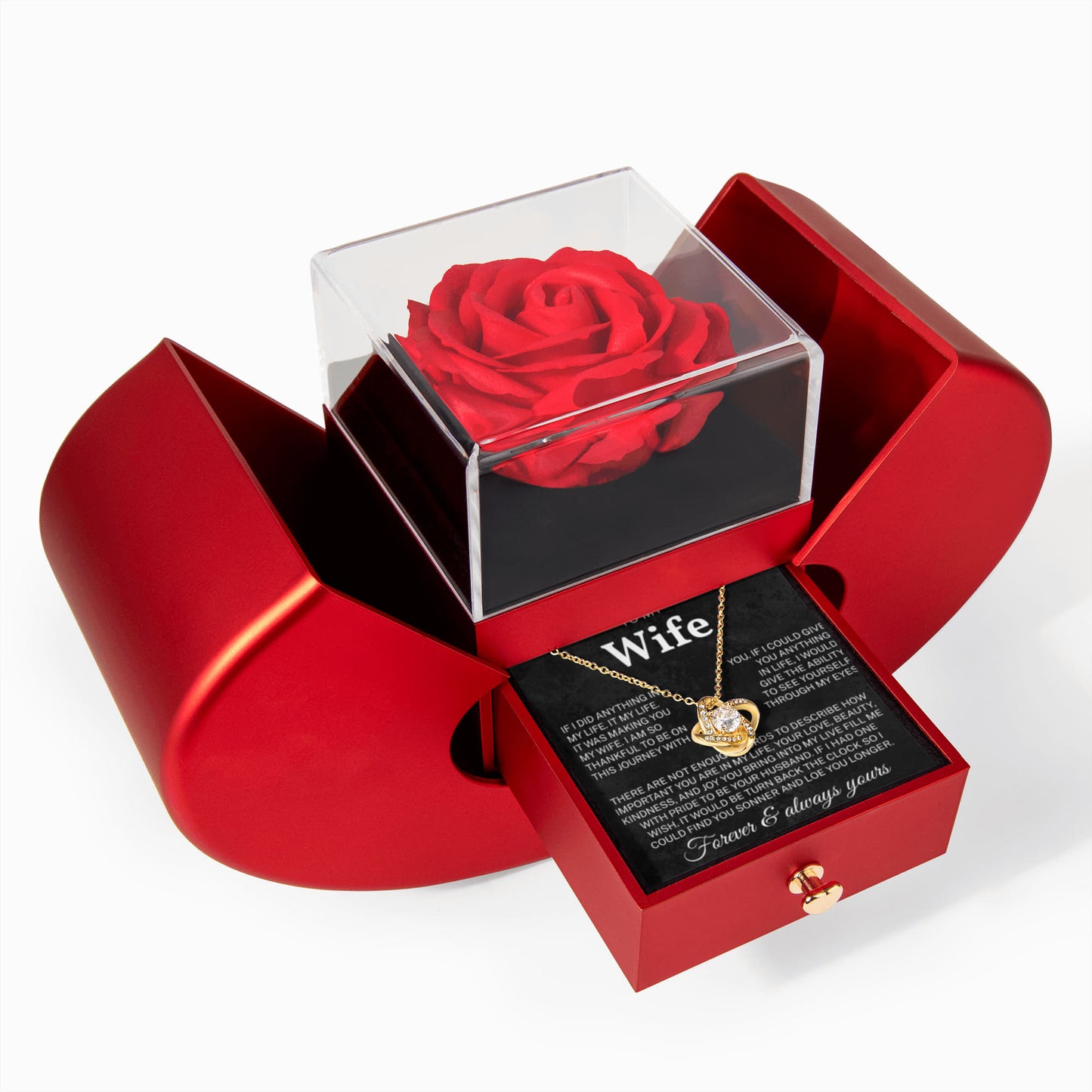 To My Wife – You Are My Happiness, My Strength – Necklace Gift for Her