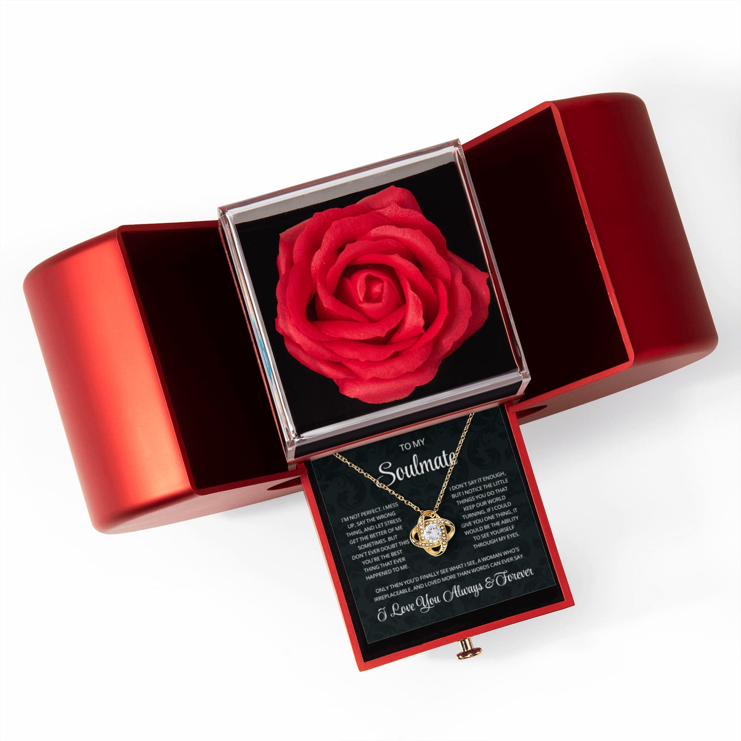 Love Knot Necklace for Wife From Husband, Soulmate Gifts
