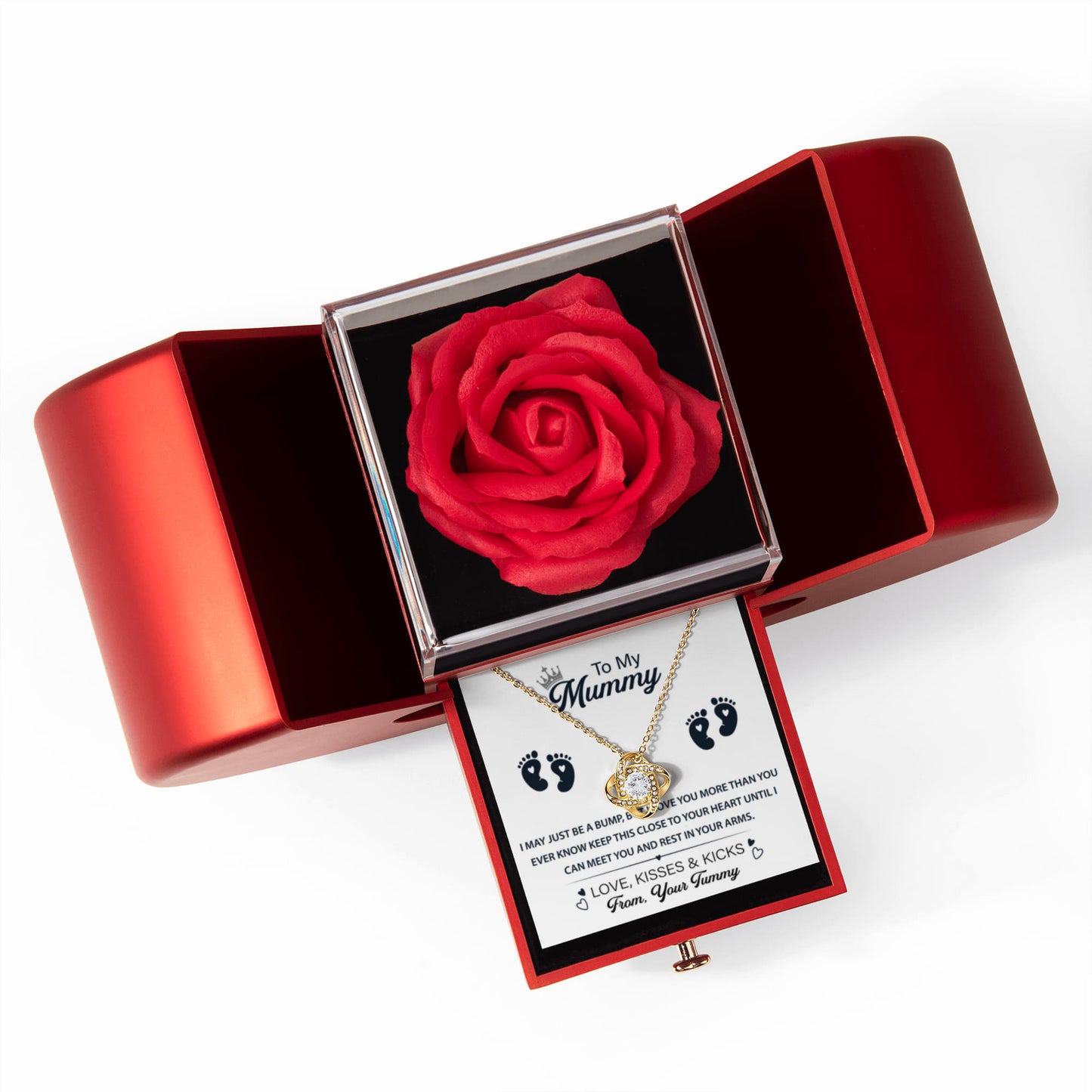 To My Mom Necklace, Stunning Love Knot Necklace