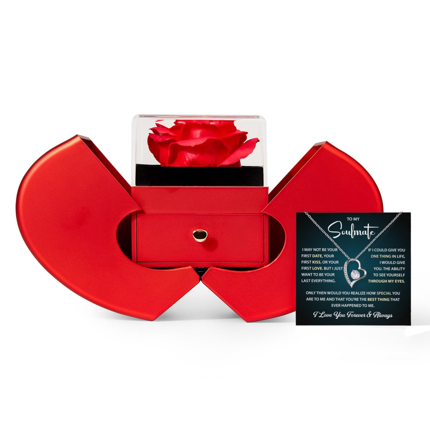 To My Beautiful Soulmate - First Love First Kiss Necklace Gift for Her