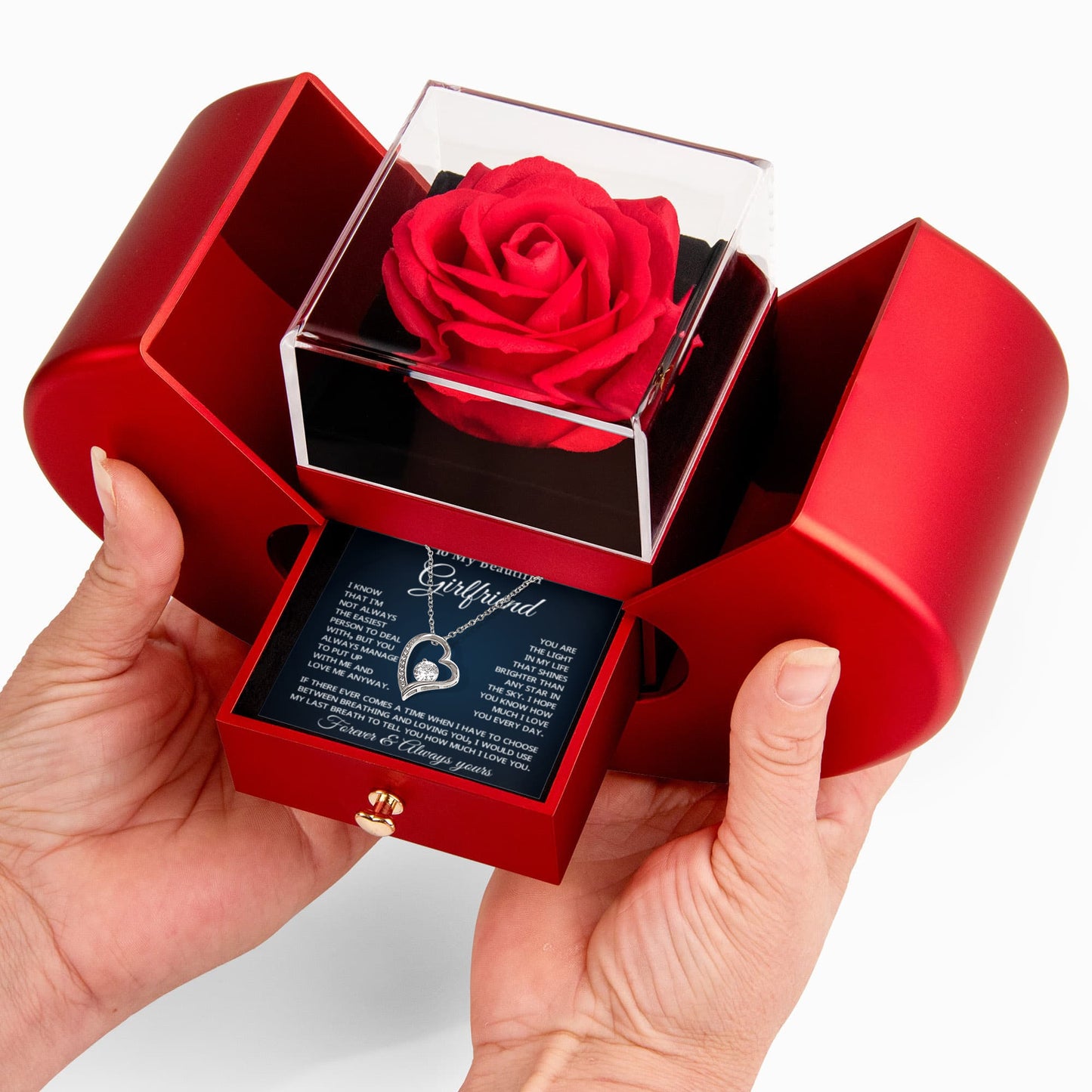 To My Girlfriend –  Forever Love Necklace, Jewelry Gift for Her