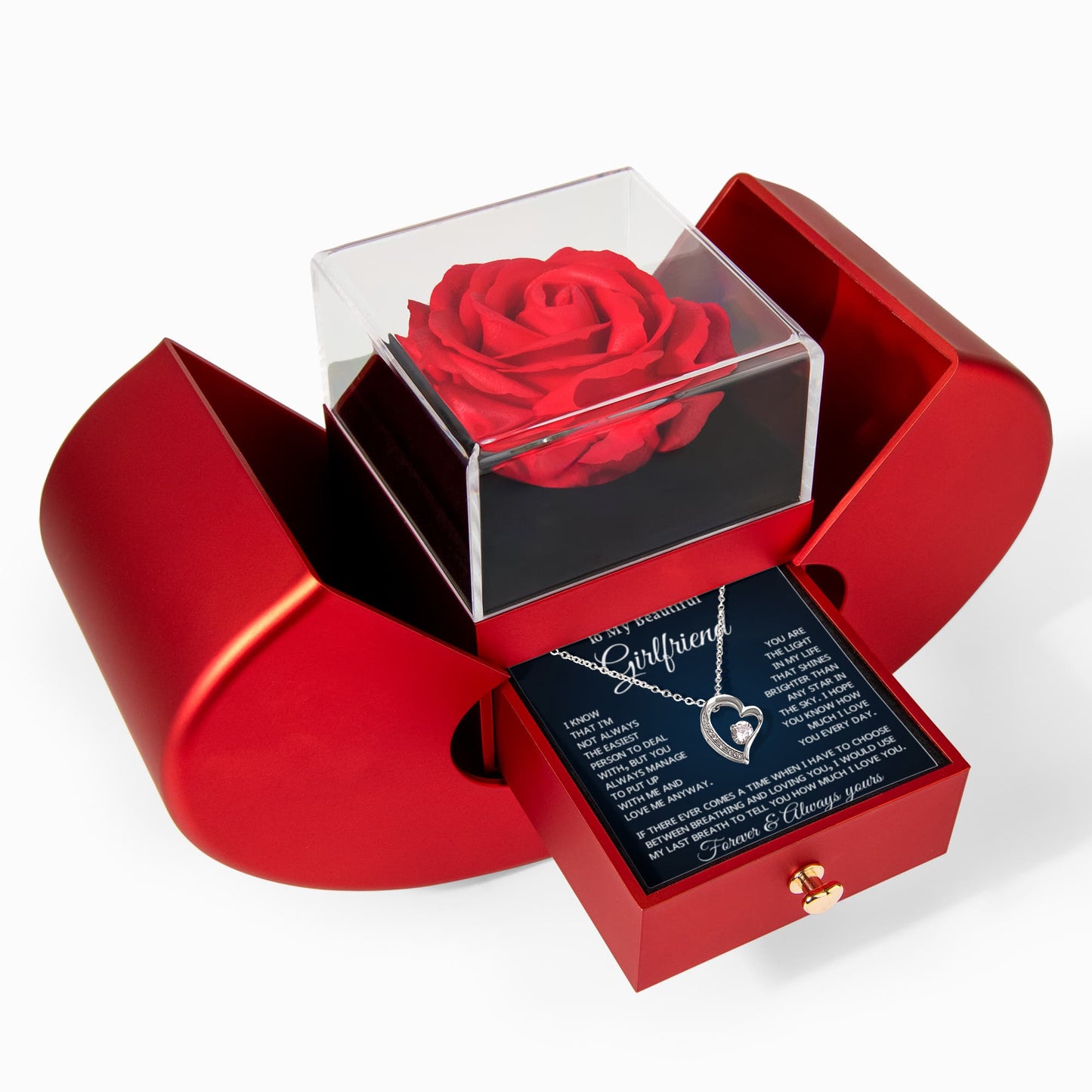 To My Girlfriend –  Forever Love Necklace, Jewelry Gift for Her