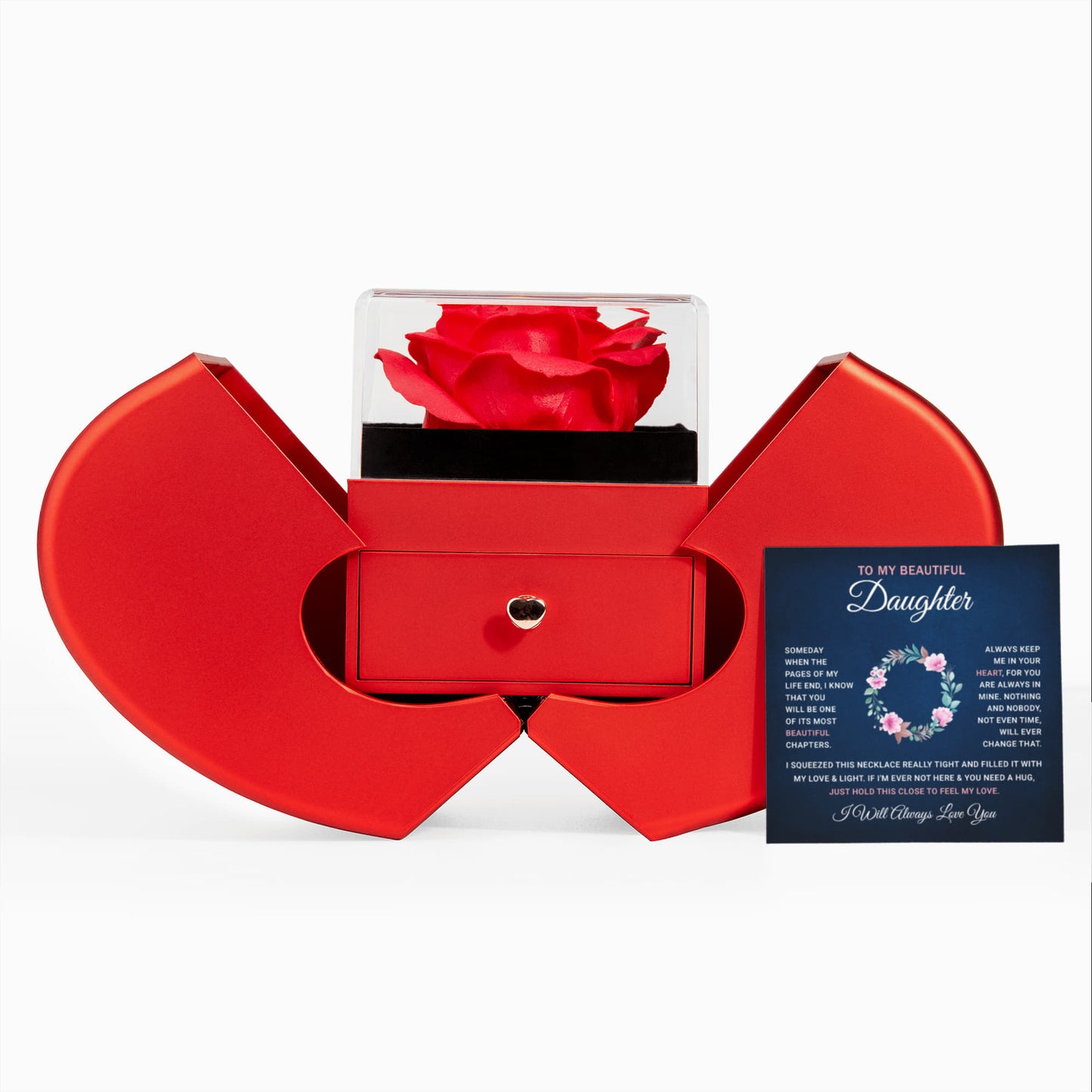 Necklace Gift for to My Badass Daughter With a Heartfelt Message Card