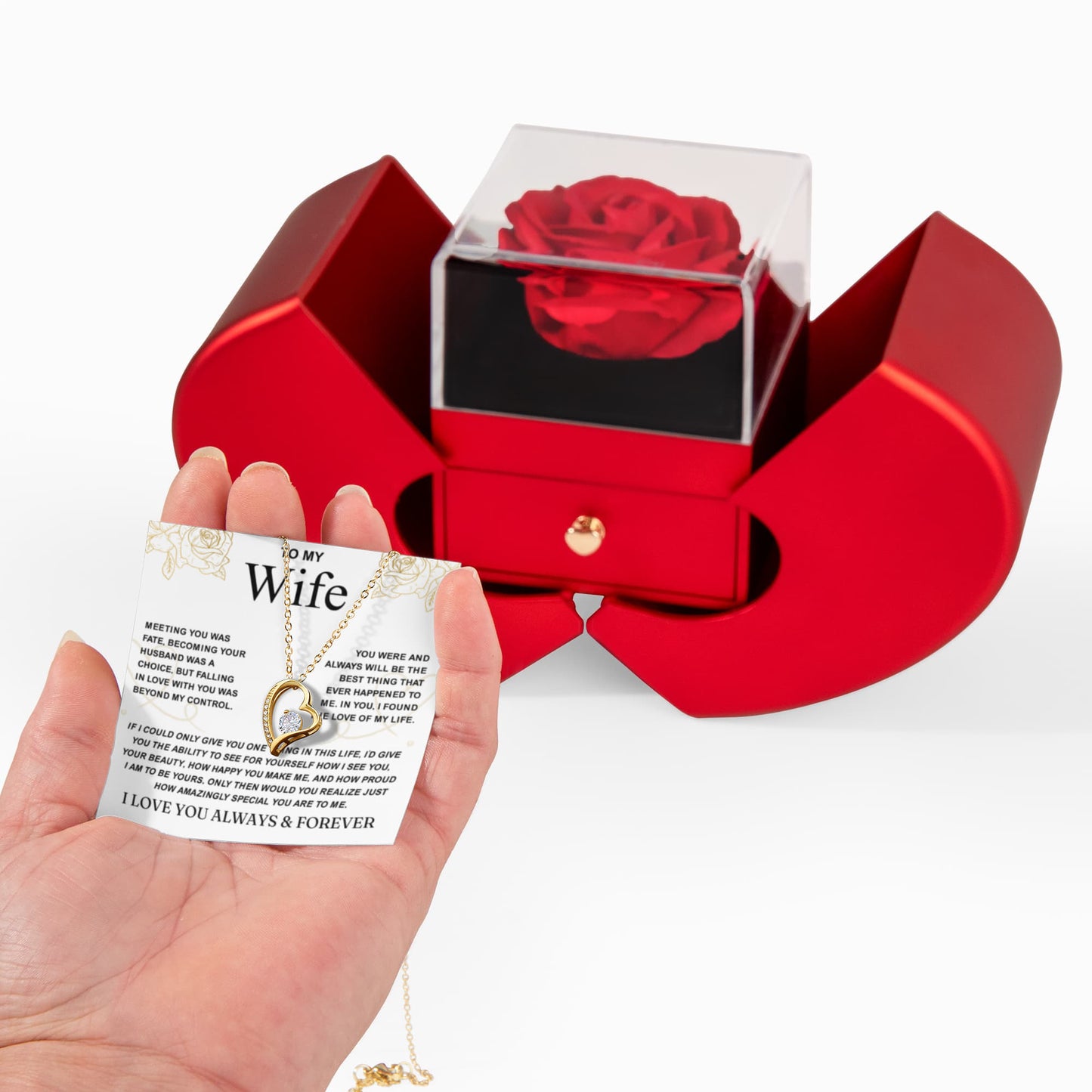 Necklace for Wife From Husband, Valentine Gifts