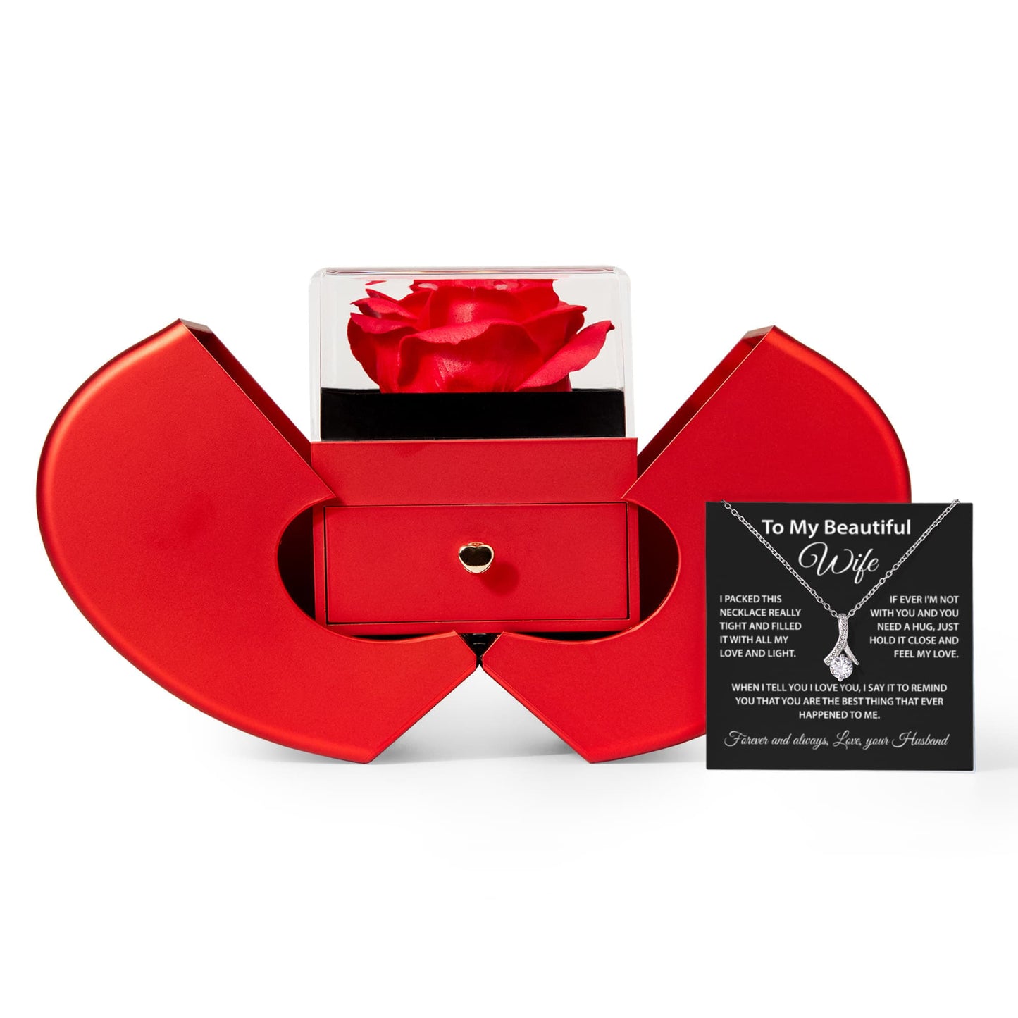 To My Wife - Your Smile Fills My Heart - Alluring Beauty Necklace