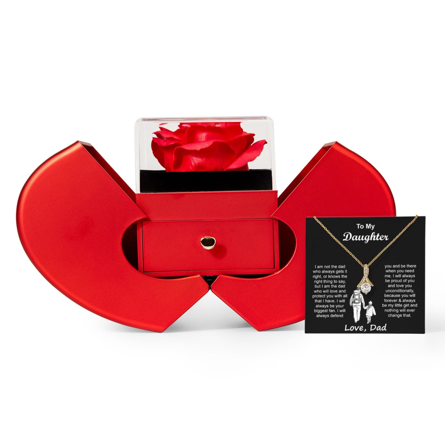 To My Daughter - You Will Forever & Always Be My Little Girl - Necklace for Her