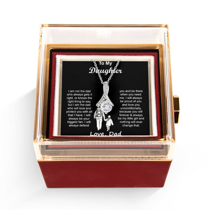 To My Daughter Necklace From Dad With Heartfelt Message & Elegant Box