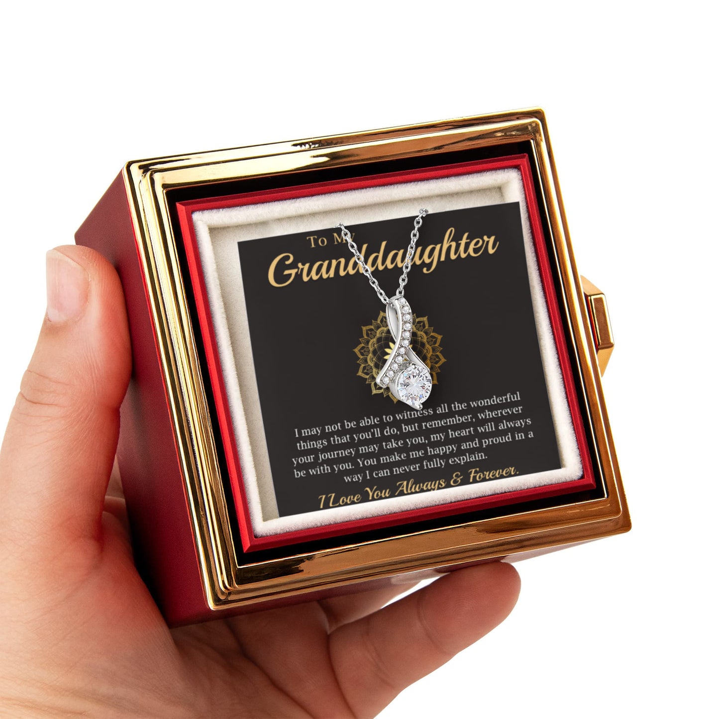 To My Granddaughter - I Believe in You - Necklace for Granddaughter From Grandma or Grandpa