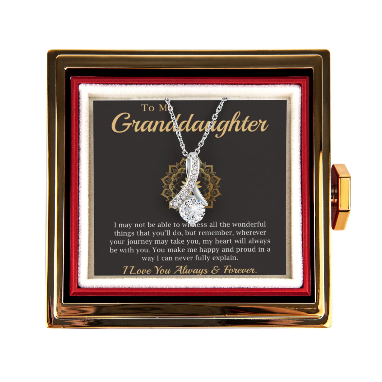 To My Granddaughter - I Believe in You - Necklace for Granddaughter From Grandma or Grandpa