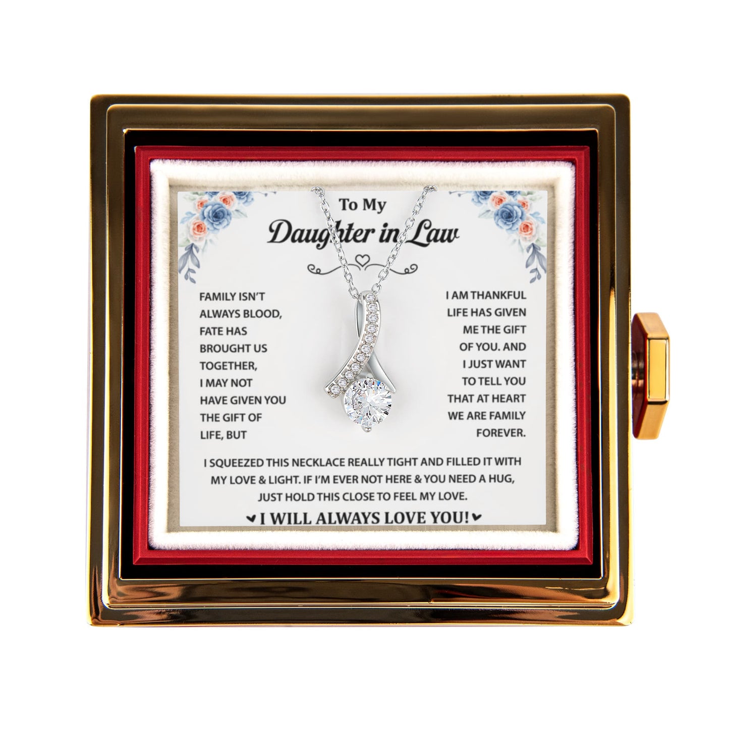 To My Wonderful Daughter-in-Law - You Are My Bonus Daughter - Alluring Beauty Necklace