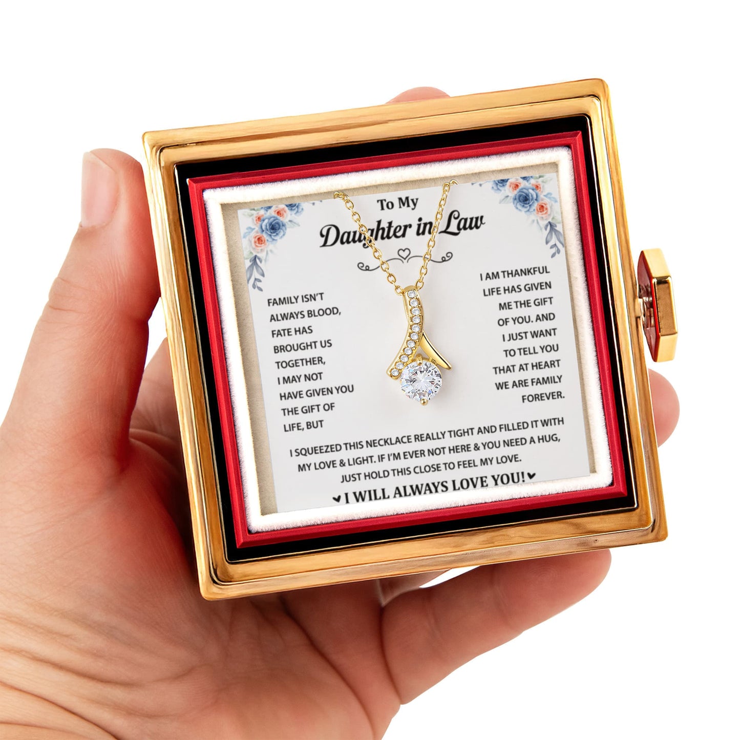 To My Wonderful Daughter-in-Law - You Are My Bonus Daughter - Alluring Beauty Necklace