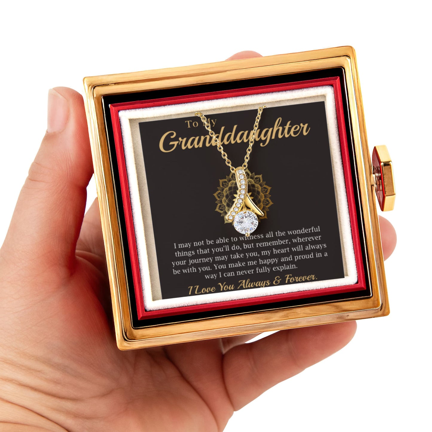 To My Granddaughter - I Believe in You - Necklace for Granddaughter From Grandma or Grandpa