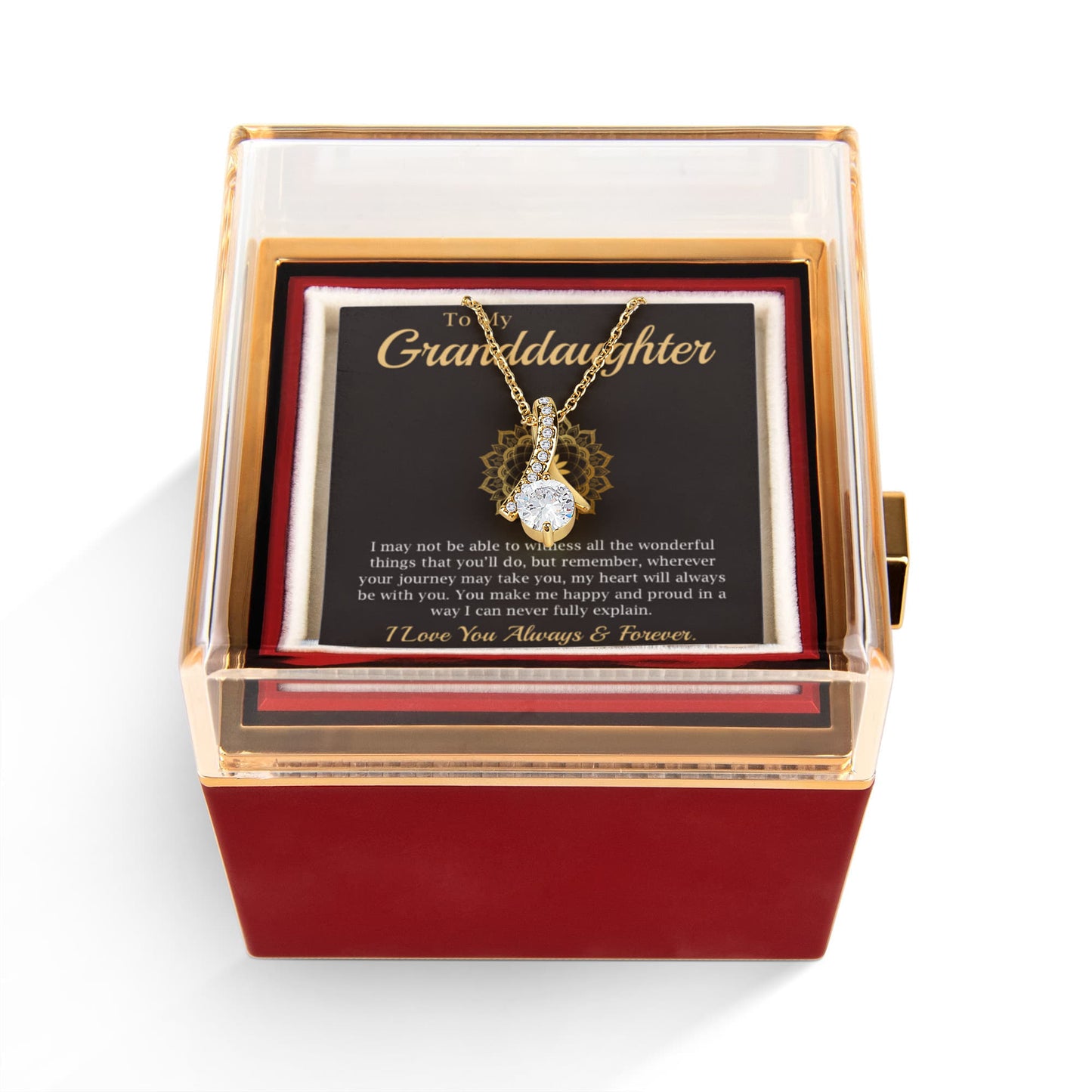 To My Granddaughter - I Believe in You - Necklace for Granddaughter From Grandma or Grandpa