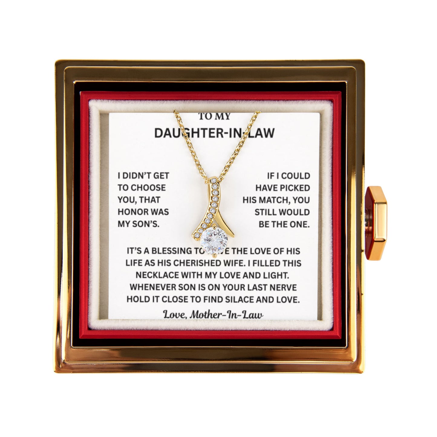 To My Daughter-in-Law - You're More Than Just a Daughter-in-Law - Love Knot Necklace