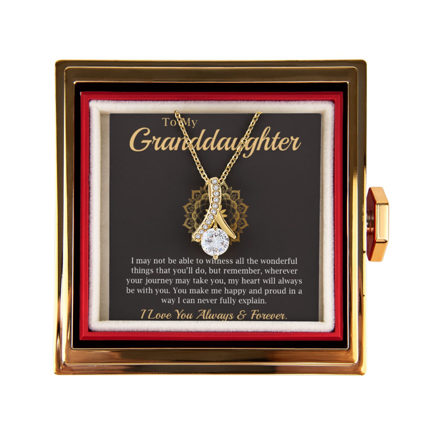 To My Granddaughter - I Believe in You - Necklace for Granddaughter From Grandma or Grandpa