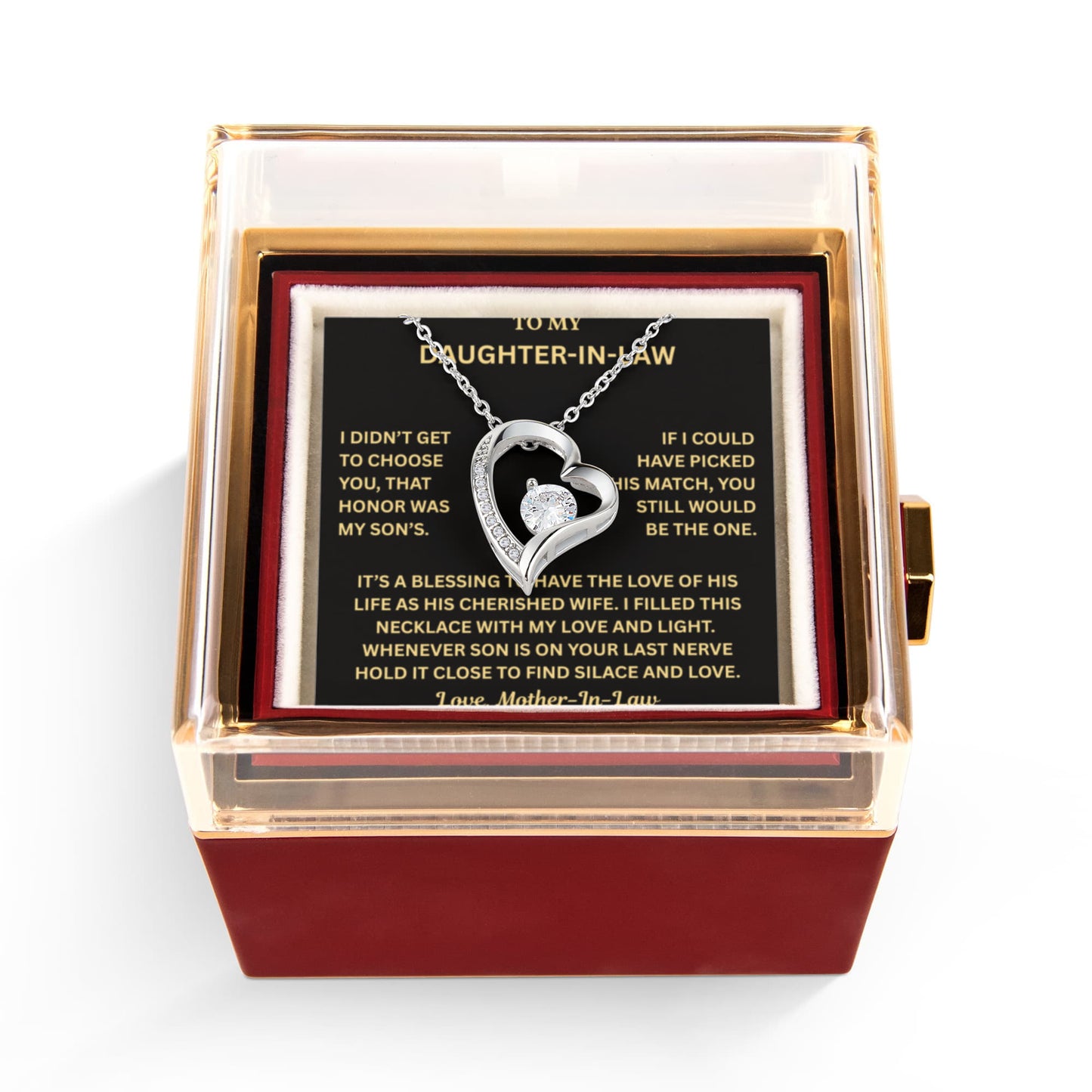 To My Daughter-in-Law - Love, Mother-in-Law - Forever Love Necklace