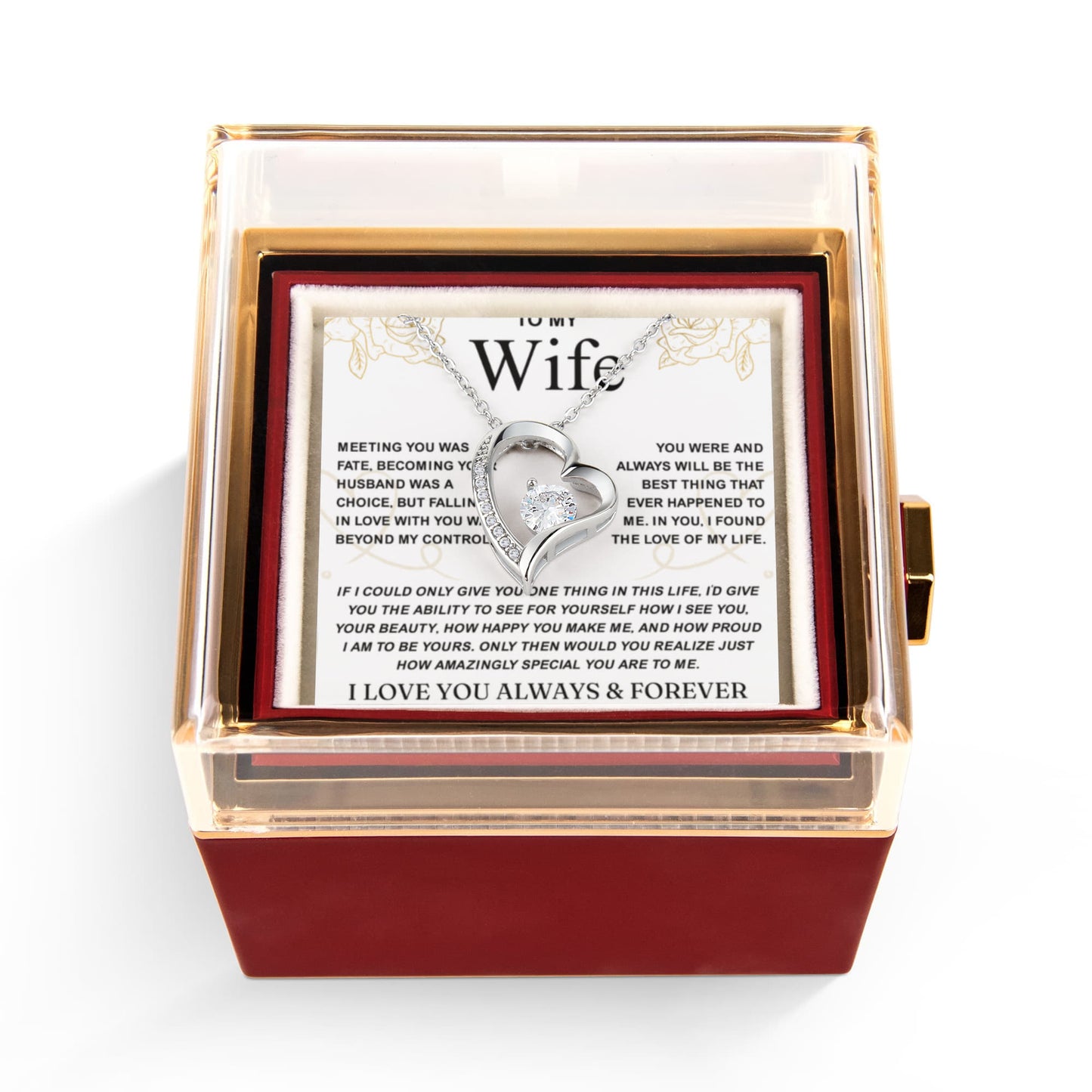 To My Wife - I Want to You Always and Forever - Necklace