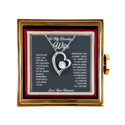 To My Wife Necklace From Husband - Soulmate, Girlfriend, Fiance Gift for Birthday, Valentine's Day