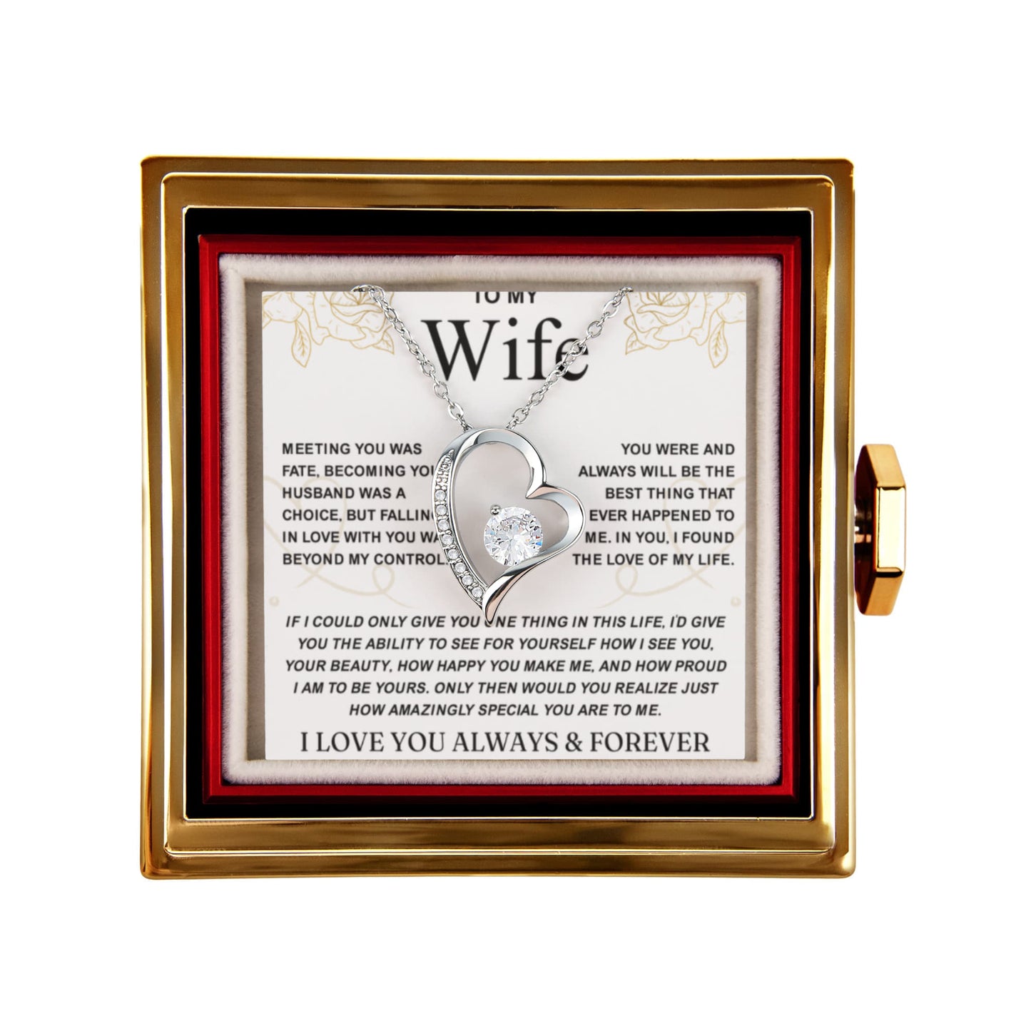 To My Wife - I Want to You Always and Forever - Necklace