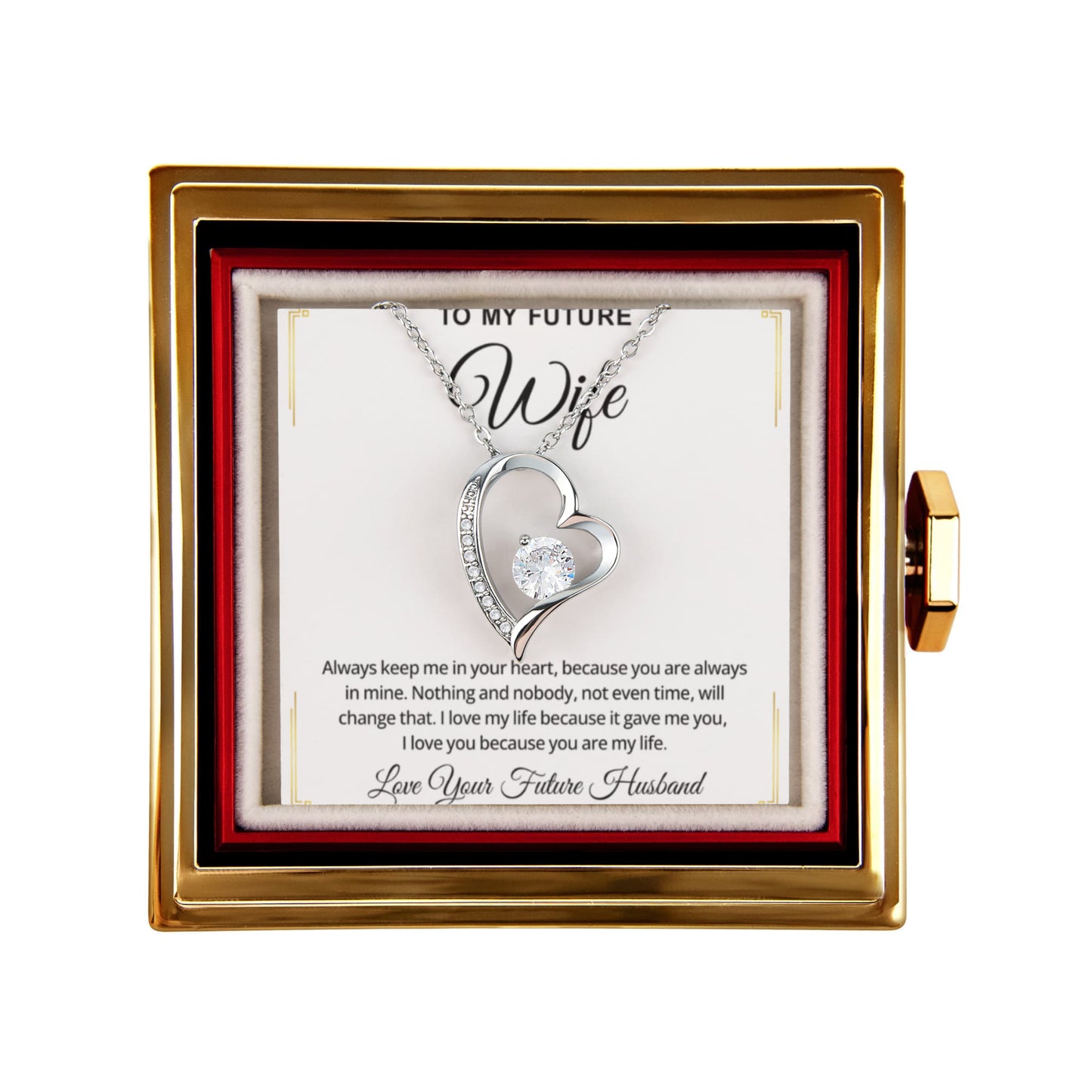 To My Future Wife Necklace Fiancé Gift and Meaningful Promise Jewelry for Her