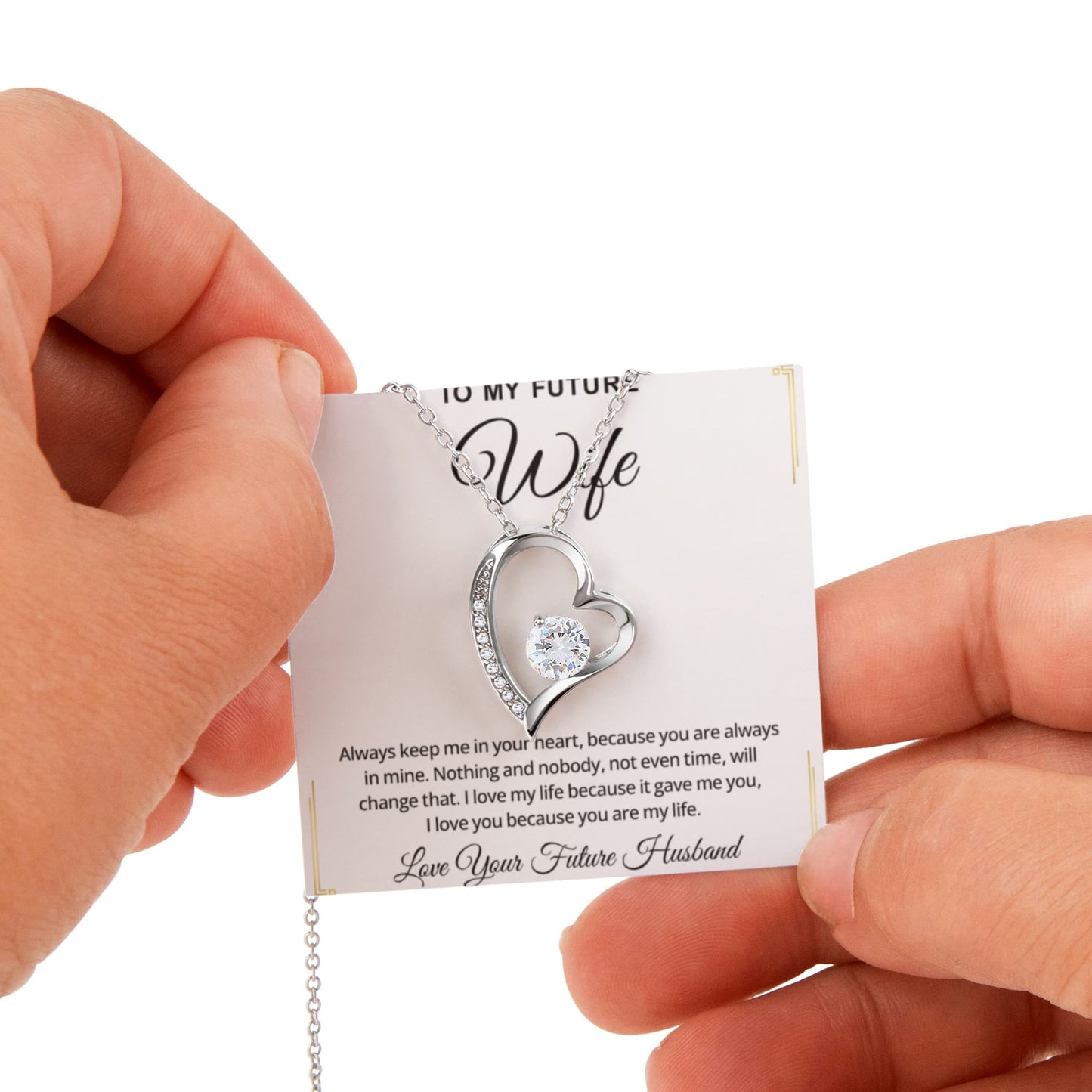 To My Future Wife Necklace Fiancé Gift and Meaningful Promise Jewelry for Her