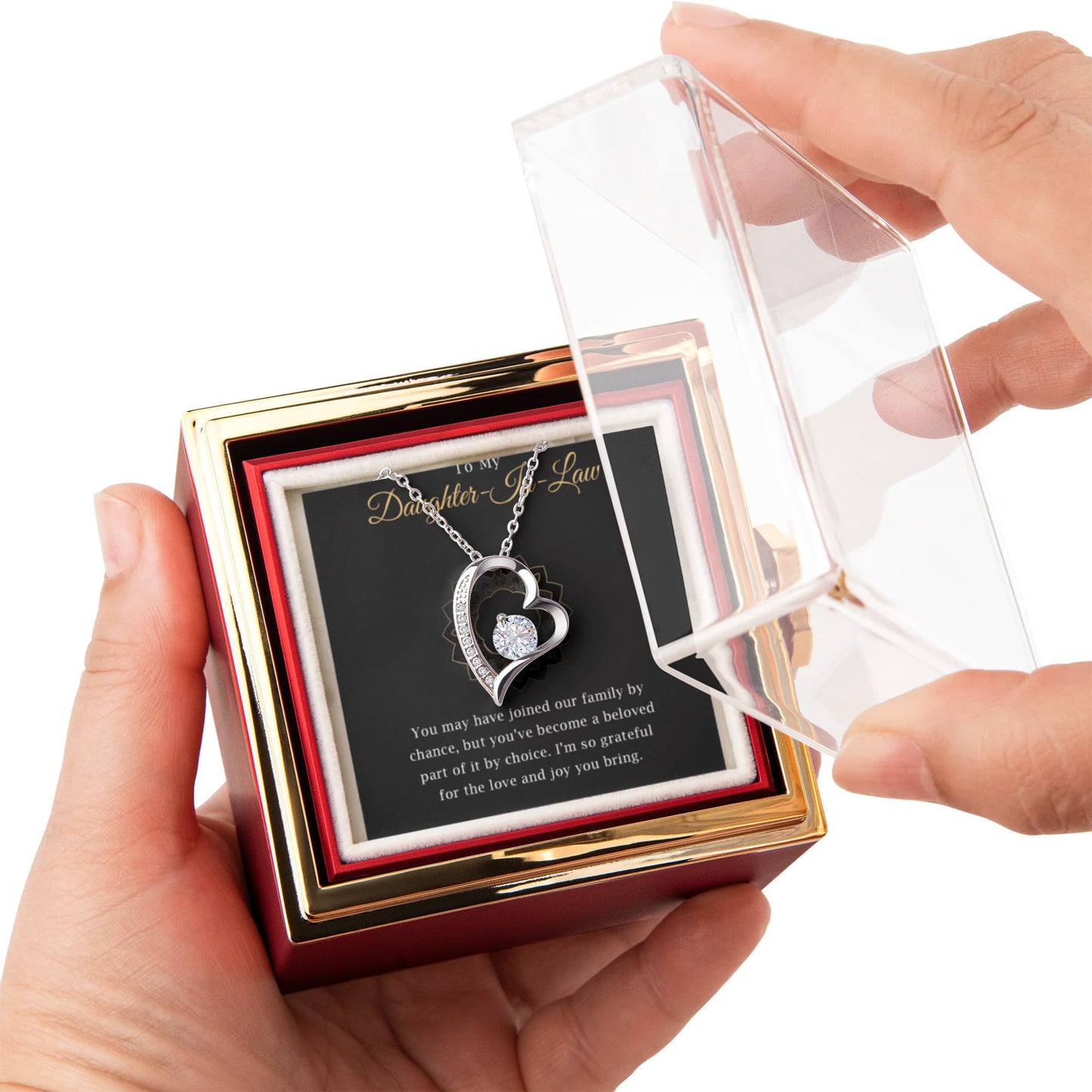 To My Daughter in Law Necklace or Bonus Daughter Necklace Gift, Meaningful Gift for Her