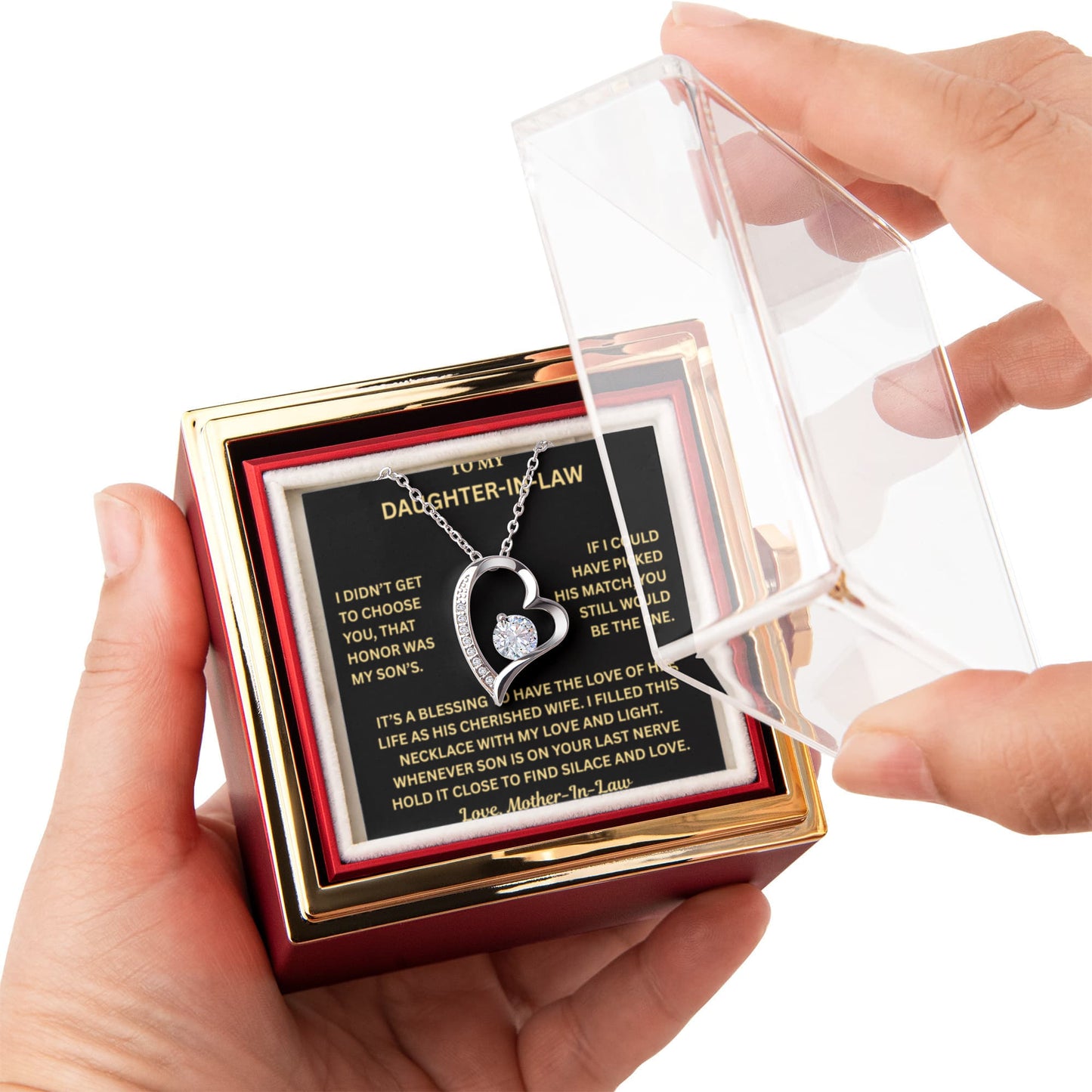 To My Daughter-in-Law - Love, Mother-in-Law - Forever Love Necklace