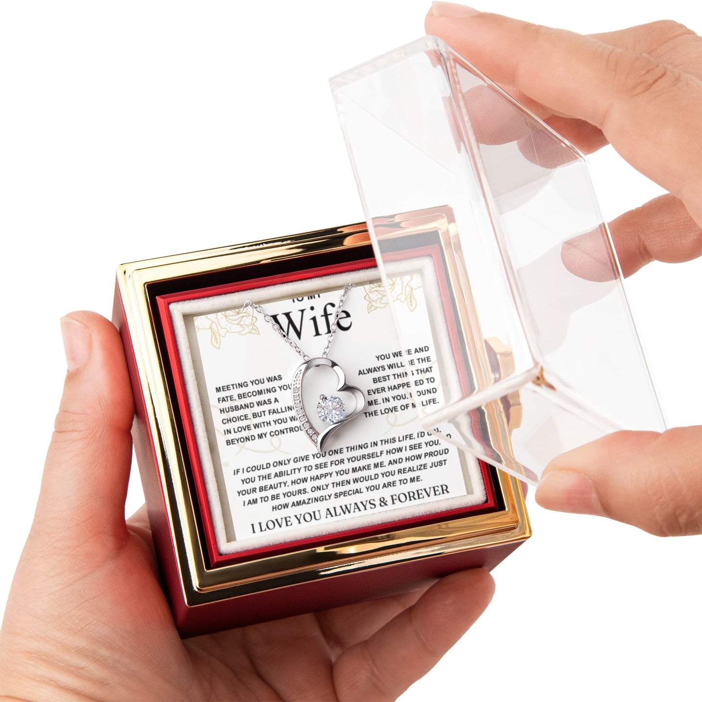 To My Wife - I Want to You Always and Forever - Necklace