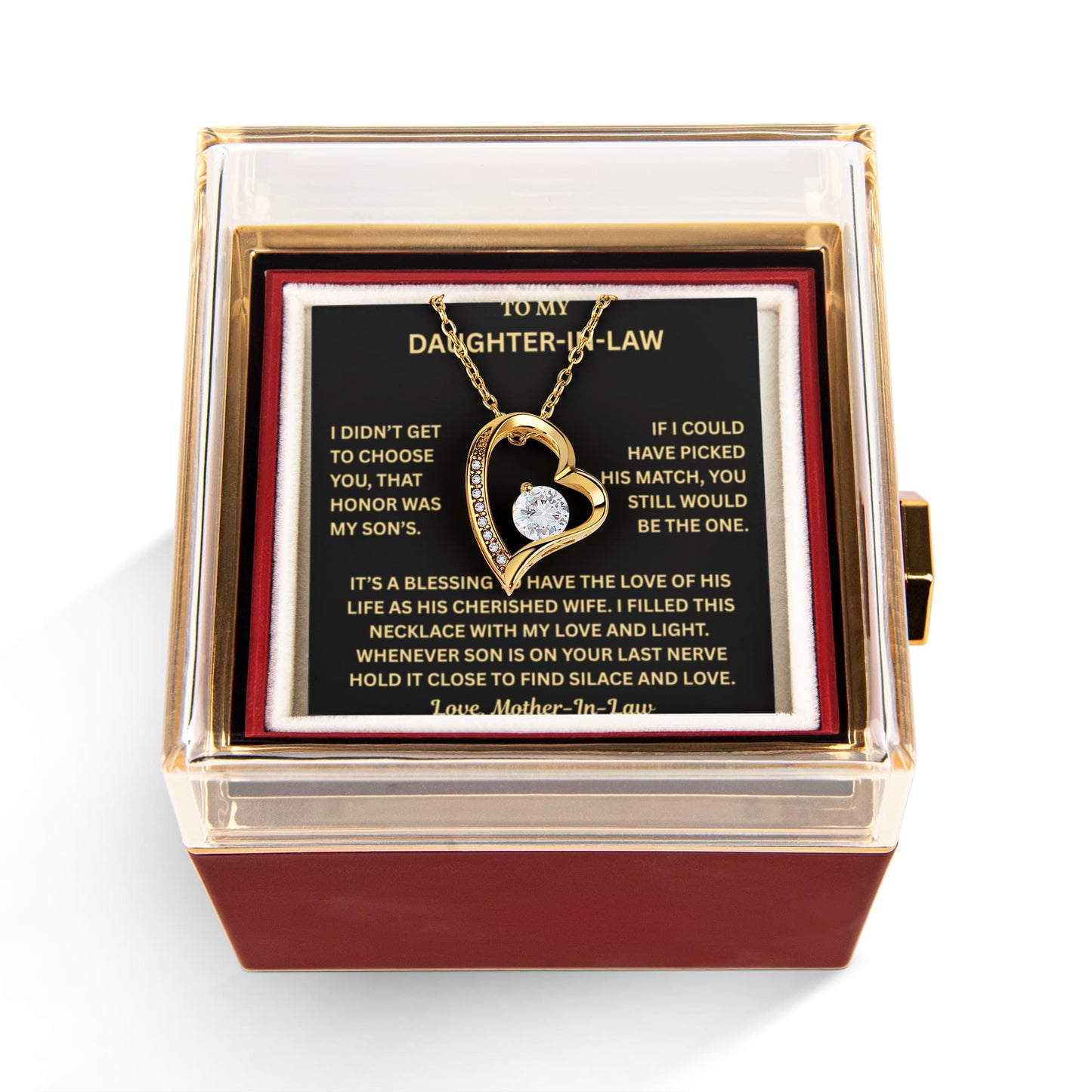 To My Daughter-in-Law - Love, Mother-in-Law - Forever Love Necklace