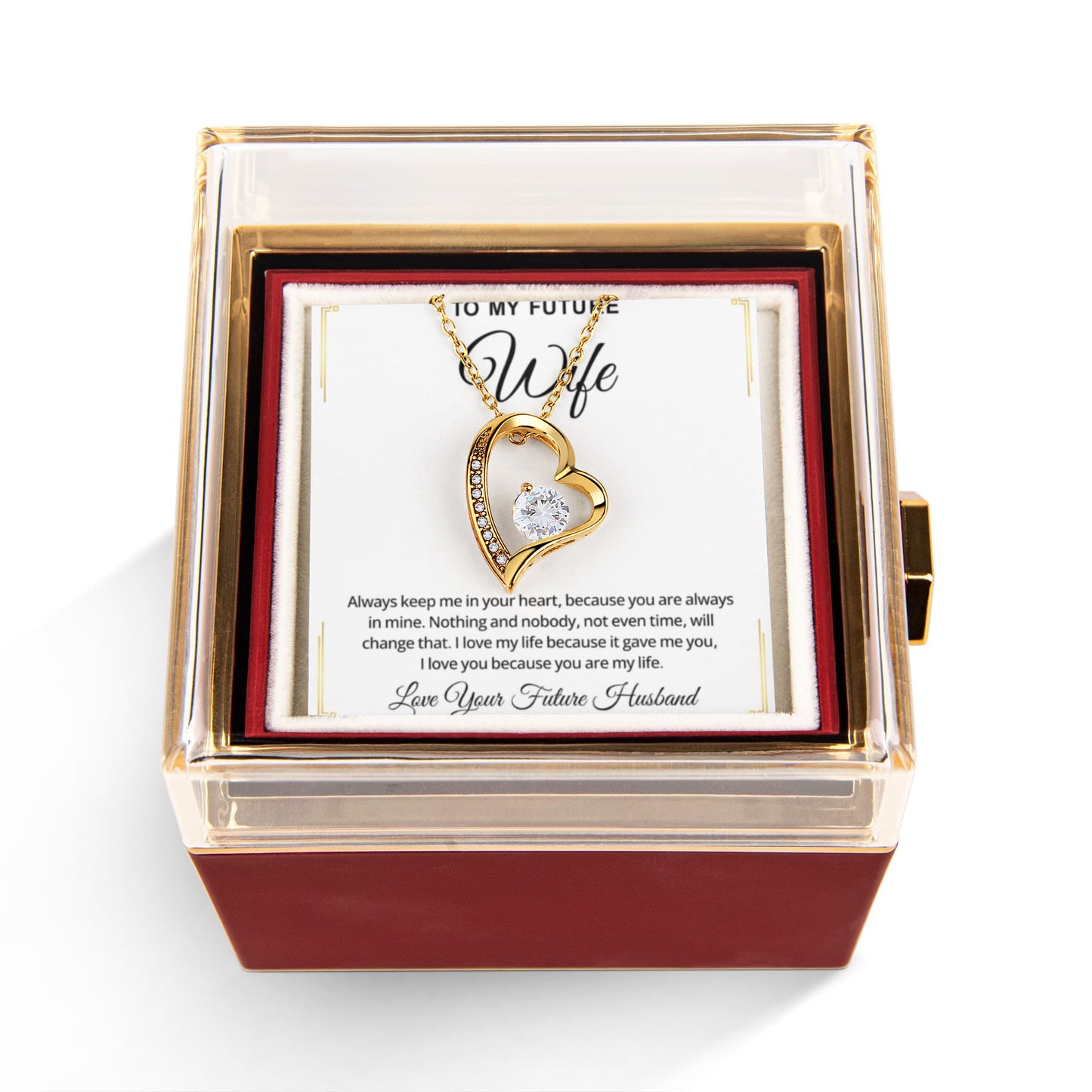 To My Future Wife Necklace Fiancé Gift and Meaningful Promise Jewelry for Her