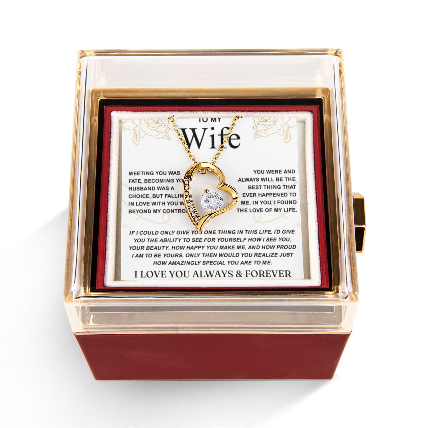 To My Wife - I Want to You Always and Forever - Necklace