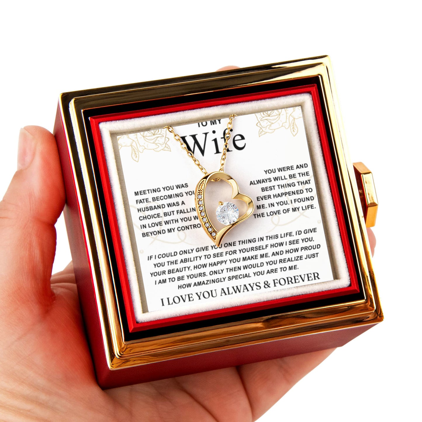 To My Wife - I Want to You Always and Forever - Necklace