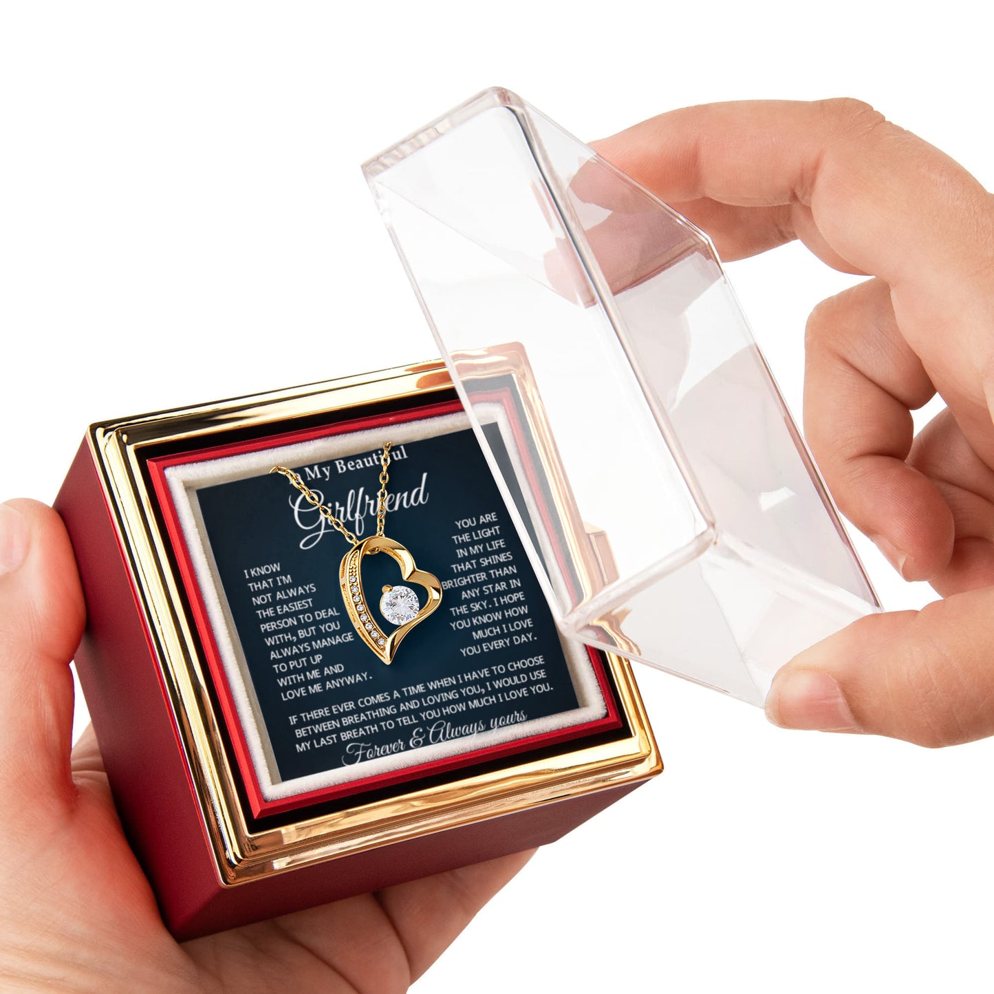 Valentine's Day Necklace Gift to Girlfriend From Boyfriend