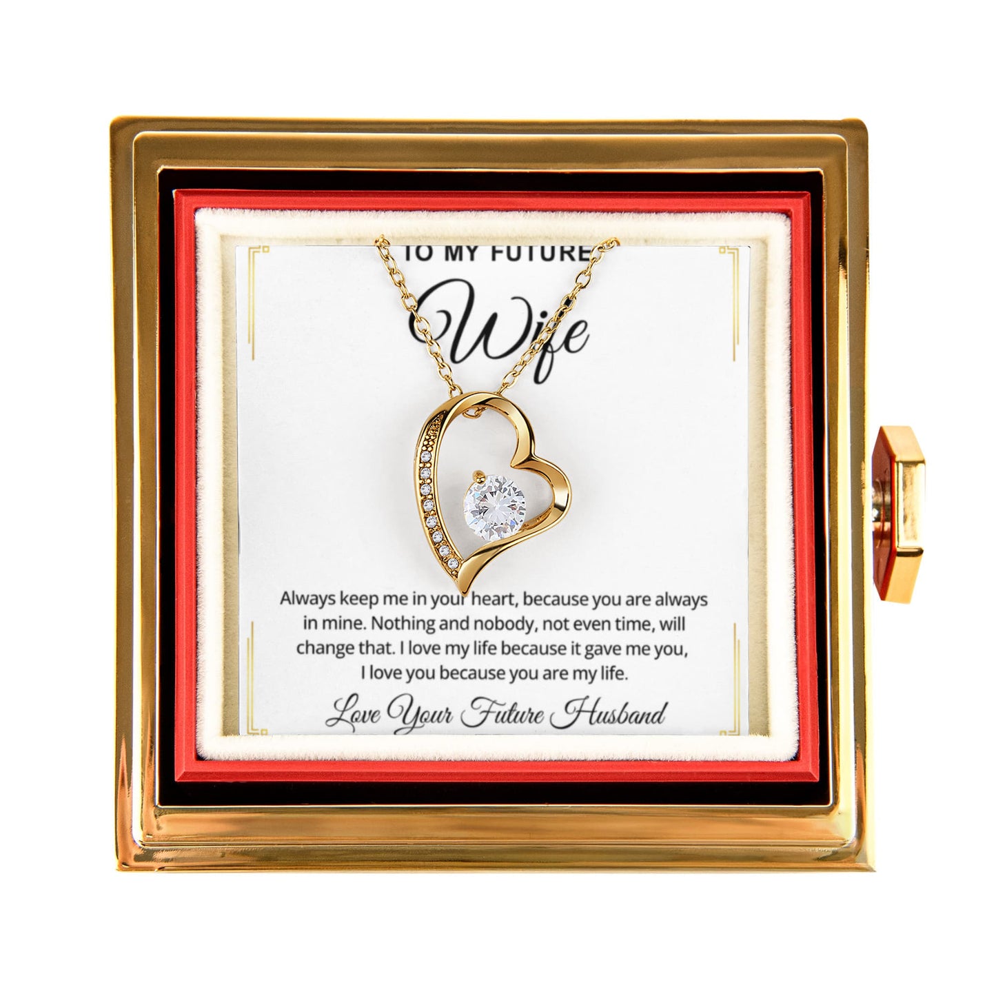 To My Future Wife Necklace Fiancé Gift and Meaningful Promise Jewelry for Her